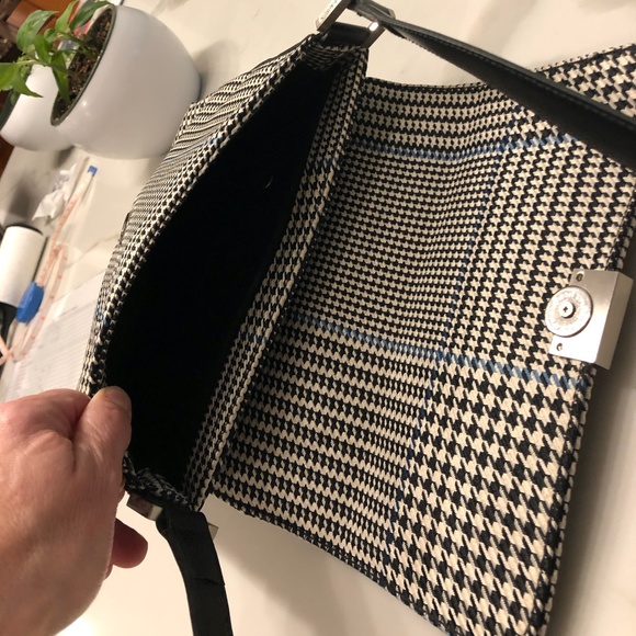 Ralph Lauren houndstooth plaid purse - Picture 2 of 5